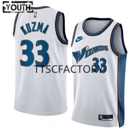 NBA Børn Trøje Washington Wizards Kyle Kuzma 33 Nike 2022-23 Classic Edition Hvid Swingman NBA Børn Trøje Washington Wizards Kyle Kuzma 33 Nike 2022-23 Classic Edition Hvid Swingman